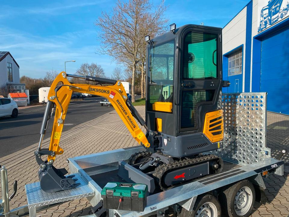 Minibagger BK950KS + Tieflader + Zubehör *INKL.19% MWST*BERGER KRAUS*KABINE*SOFORT!* - Мини багер: снимка 4 Minibagger BK950KS + Tieflader + Zubehör *INKL.19% MWST*BERGER KRAUS*KABINE*SOFORT!* - Мини багер: снимка 4