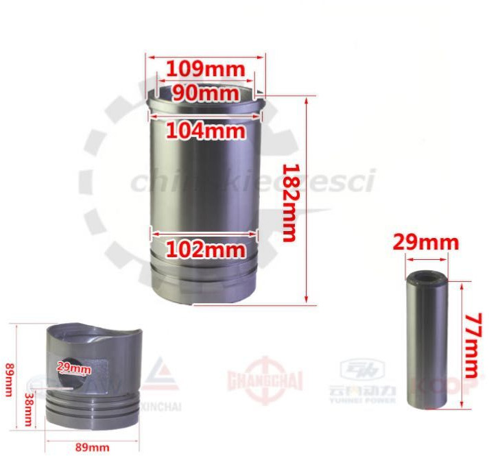 Tłok Tuleja Xinchai C490BPG Wózek widłowy HC-HANGCHA CPCD zhejiang - Бутало/ Пръстени/ Втулки за Строителна техника: снимка 2 Tłok Tuleja Xinchai C490BPG Wózek widłowy HC-HANGCHA CPCD zhejiang - Бутало/ Пръстени/ Втулки за Строителна техника: снимка 2