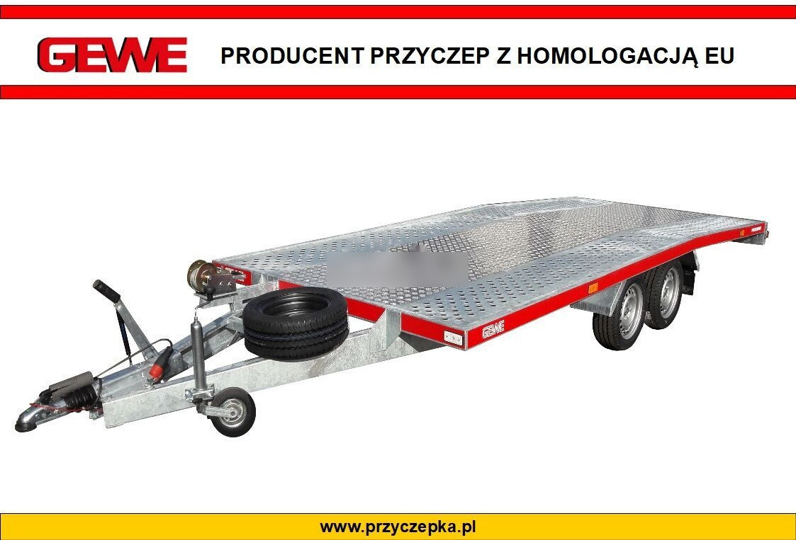 Gewe Laweta L3500 D/1 - 4x2,1 m - super wytrzymała - Автовоз ремарке: снимка 1 Gewe Laweta L3500 D/1 - 4x2,1 m - super wytrzymała - Автовоз ремарке: снимка 1