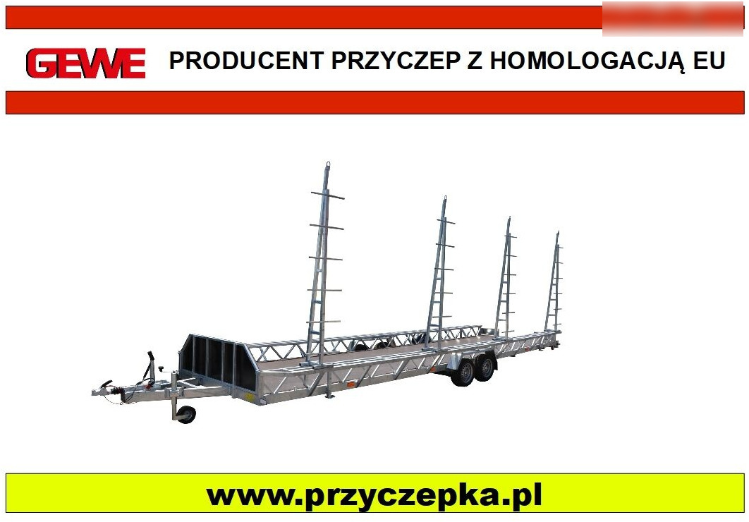 Gewe P3500 G/1 przyczepa do transportu basenów 8,5x1,93 m - Нискорамна площадка ремарке: снимка 1 Gewe P3500 G/1 przyczepa do transportu basenów 8,5x1,93 m - Нискорамна площадка ремарке: снимка 1