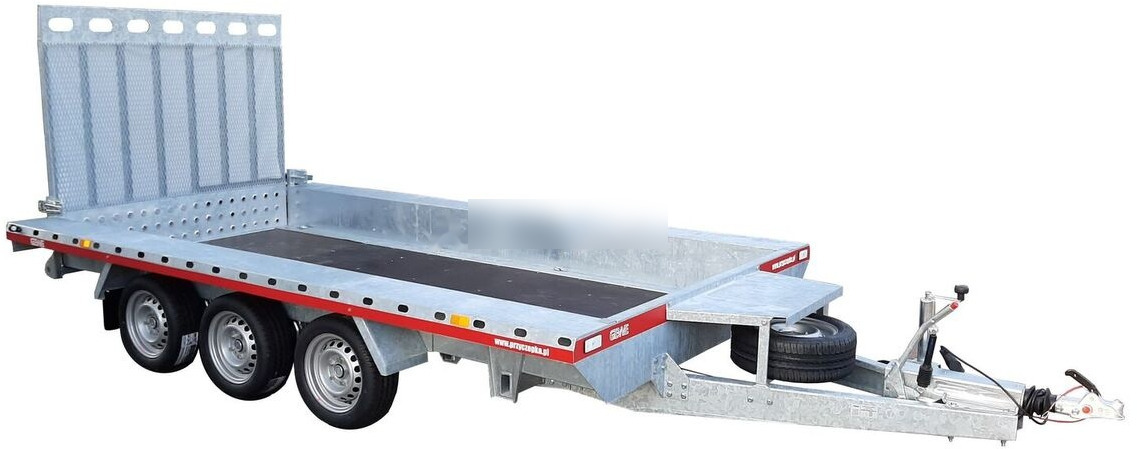Gewe Przyczepa pod minikoparkę 4x1,8m - 3osiowa, B3500 E/1 - Ремарке за строителна техника: снимка 2 Gewe Przyczepa pod minikoparkę 4x1,8m - 3osiowa, B3500 E/1 - Ремарке за строителна техника: снимка 2
