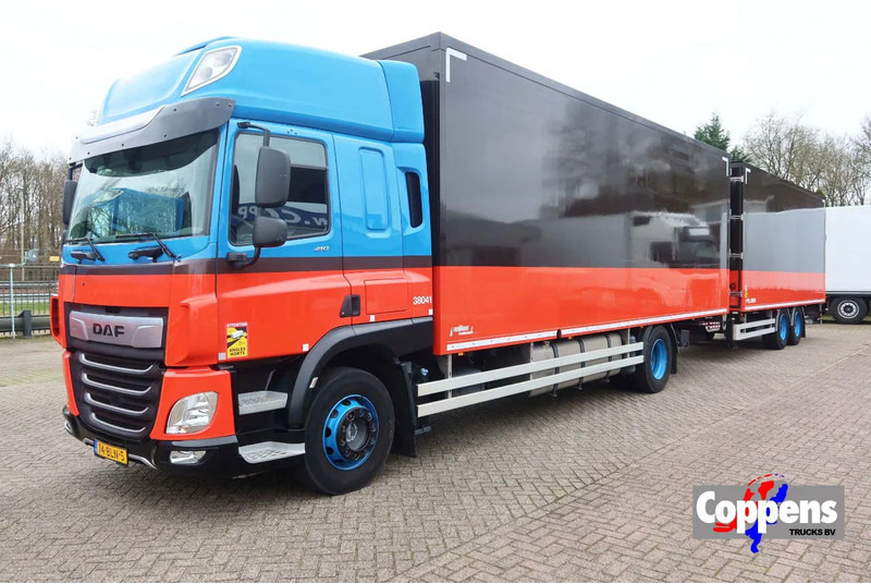DAF CF 410 Bakwagen+Trailer met klep 2.000 kg. 6 Stuks in voorraad. Price 49.500,-- euro netto. - Камион фургон: снимка 1 DAF CF 410 Bakwagen+Trailer met klep 2.000 kg. 6 Stuks in voorraad. Price 49.500,-- euro netto. - Камион фургон: снимка 1