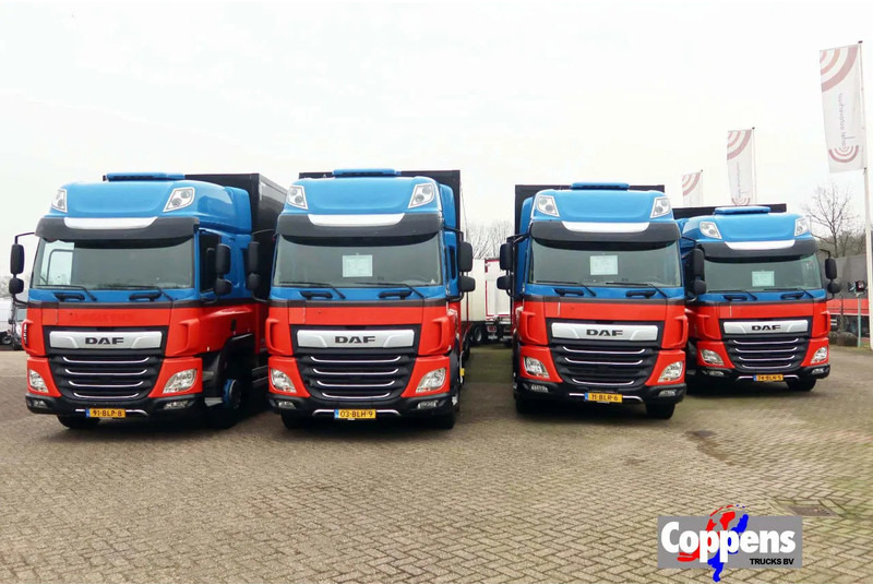 DAF CF 410 Bakwagen + trailer 2x Dhollandia 2000 KG klep - Камион фургон: снимка 1 DAF CF 410 Bakwagen + trailer 2x Dhollandia 2000 KG klep - Камион фургон: снимка 1