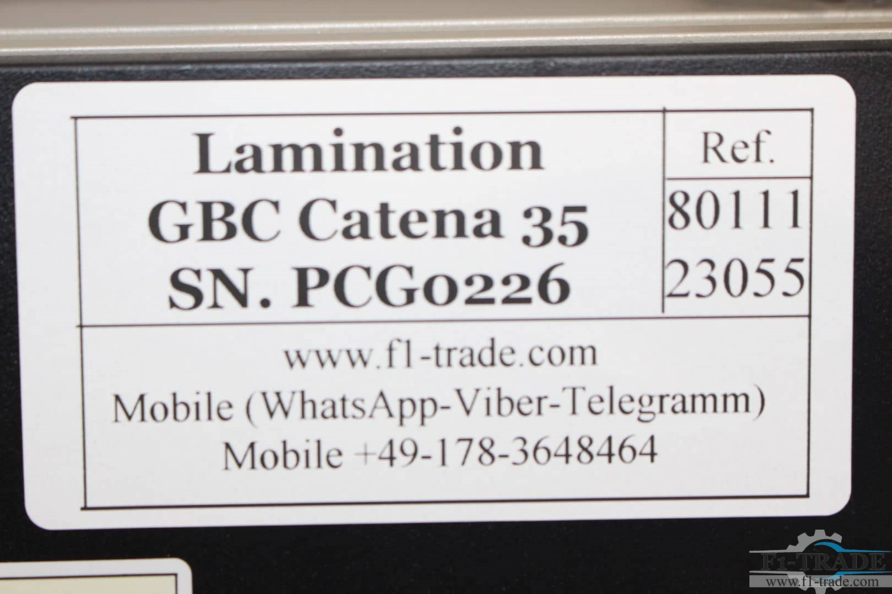 Печатарско оборудване GBC Catena 35: снимка 6