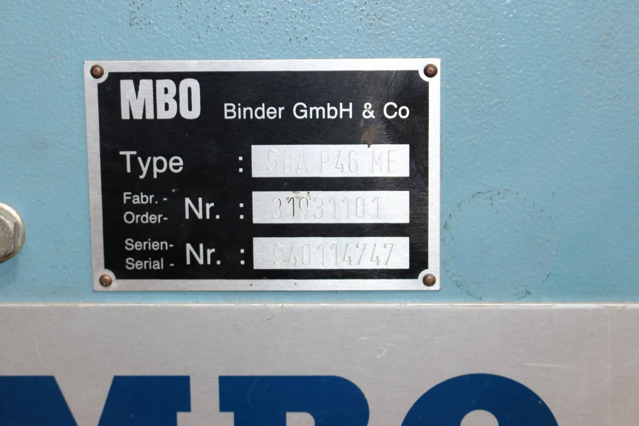 Печатарско оборудване MBO SBAP 46-ME: снимка 6