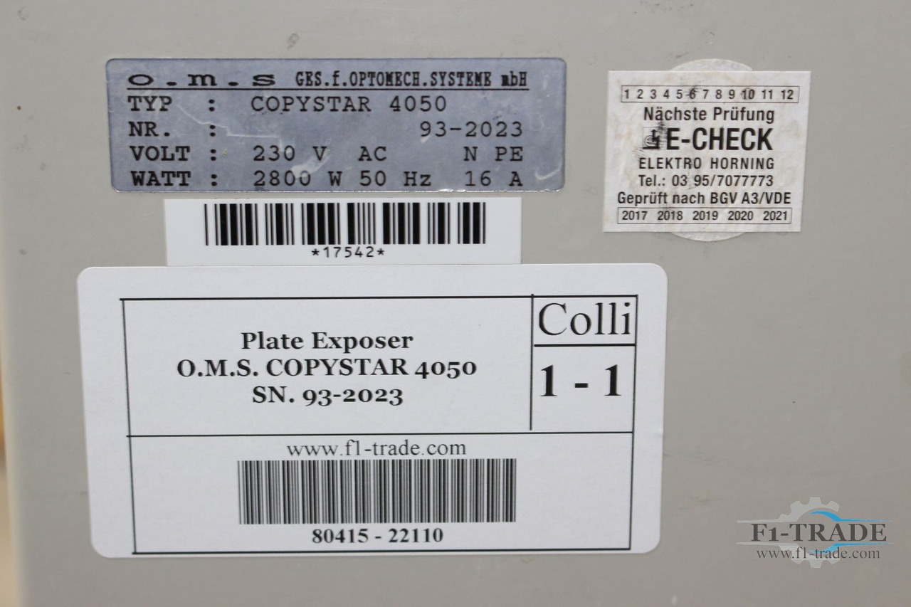 Печатарско оборудване O.M.S. COPYSTAR 4050: снимка 6