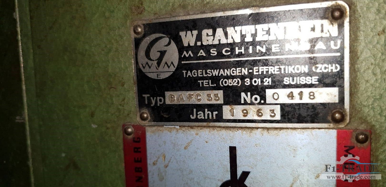 W. Gantenbein BAFC 33 - Машина за подвързване: снимка 4 W. Gantenbein BAFC 33 - Машина за подвързване: снимка 4