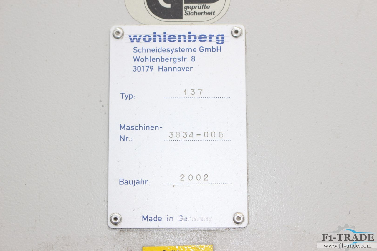 Wohlenberg 137 CUT-Tec - Машина за рязане на хартия: снимка 5 Wohlenberg 137 CUT-Tec - Машина за рязане на хартия: снимка 5