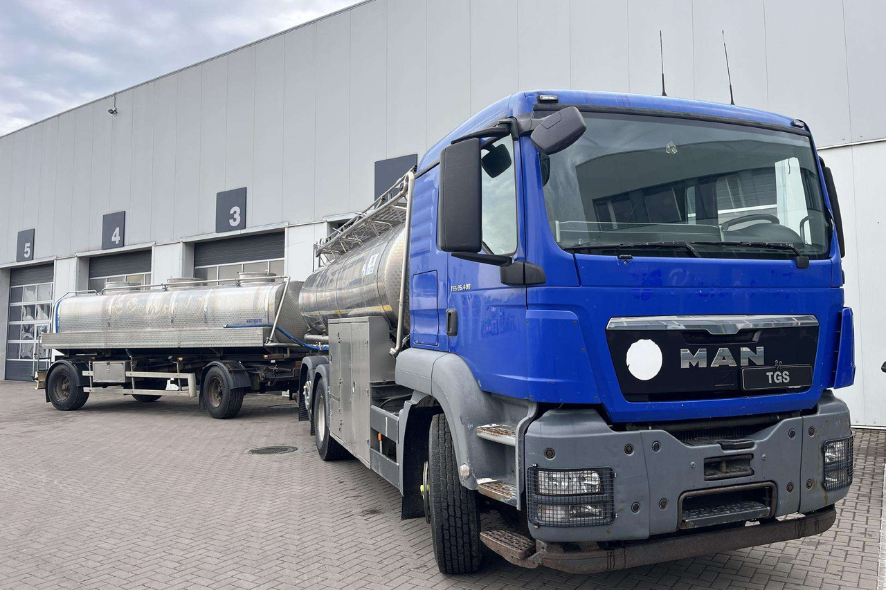 MAN TGS 26.400 6X2-2 Plandex (08632) - Камион цистерна, Ремарке цистерна: снимка 1 MAN TGS 26.400 6X2-2 Plandex (08632) - Камион цистерна, Ремарке цистерна: снимка 1