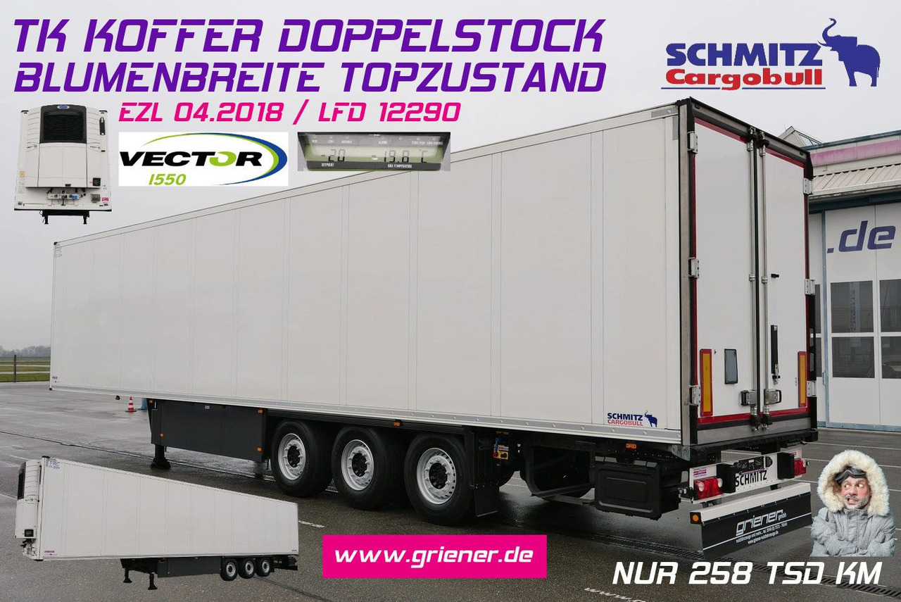 Schmitz Cargobull SKO 24/CARRIER 1550/DOPPELSTOCK/BLUMEN 258tsd km - Рефрижератор полуремарке: снимка 1 Schmitz Cargobull SKO 24/CARRIER 1550/DOPPELSTOCK/BLUMEN 258tsd km - Рефрижератор полуремарке: снимка 1