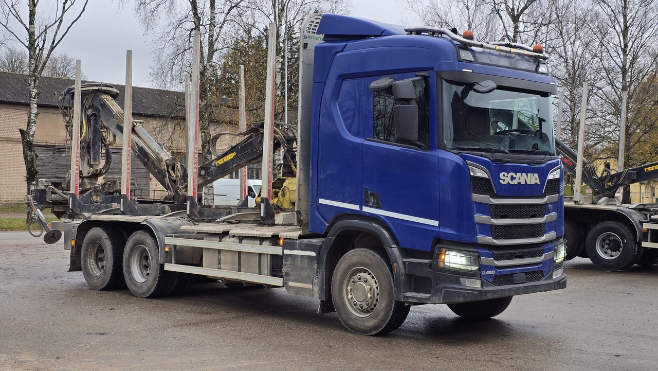 SCANIA R450 - Камион за дърва, Камион с кран: снимка 2 SCANIA R450 - Камион за дърва, Камион с кран: снимка 2