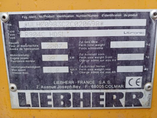 Liebherr 904 LIPTRONIC - Верижен багер: снимка 5 Liebherr 904 LIPTRONIC - Верижен багер: снимка 5