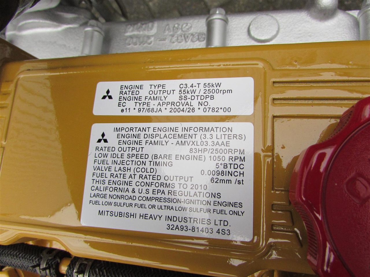 CATERPILLAR / MITSUBISHI RECON S4S-DT73CWL CAT C3.4 55kW-2500Rpm - Двигател за Товарач: снимка 2 CATERPILLAR / MITSUBISHI RECON S4S-DT73CWL CAT C3.4 55kW-2500Rpm - Двигател за Товарач: снимка 2