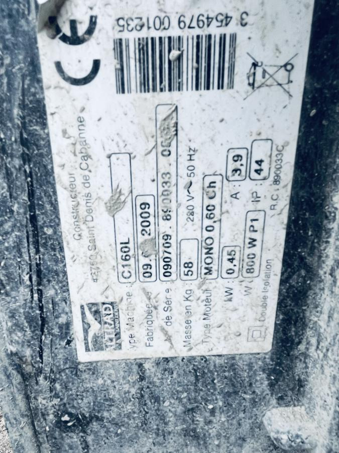 ALTRAD Bétonnière C160L - Бетонобъркачка: снимка 1 ALTRAD Bétonnière C160L - Бетонобъркачка: снимка 1