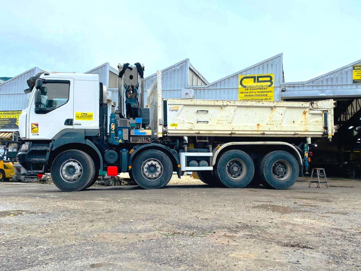 RENAULT KERAX 8x4 520 BIBENNE CIF GRUE CORMACH - Самосвал камион, Камион с кран: снимка 2 RENAULT KERAX 8x4 520 BIBENNE CIF GRUE CORMACH - Самосвал камион, Камион с кран: снимка 2