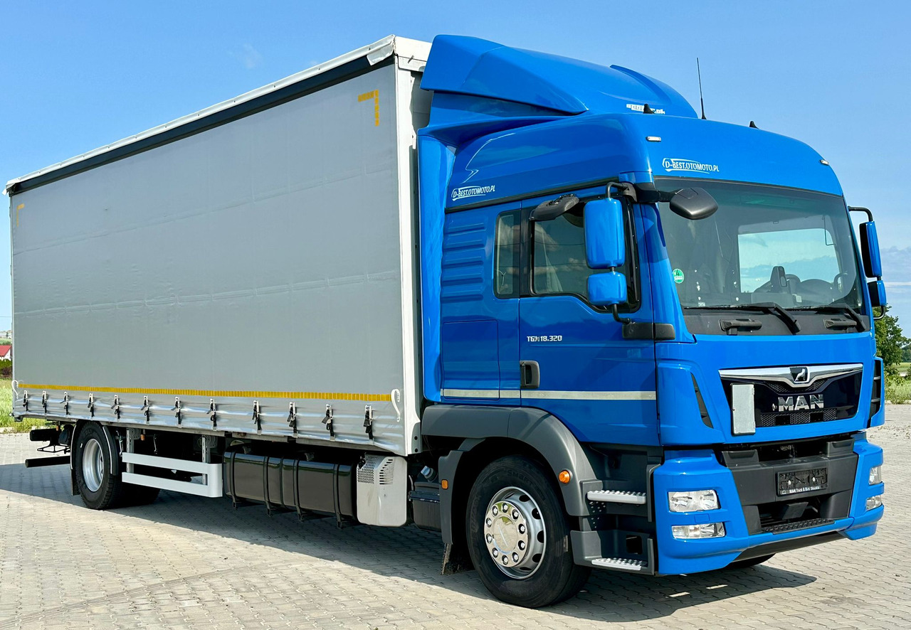MAN TGM 18.320 / FIRANKA / 20 EUROPALET / 8.3 M DŁUGOŚCI / AUTOMAT / SYPIALKA / 2018 ROK / 9 809 KG ŁADOWNOŚCI - Камион с брезент: снимка 1 MAN TGM 18.320 / FIRANKA / 20 EUROPALET / 8.3 M DŁUGOŚCI / AUTOMAT / SYPIALKA / 2018 ROK / 9 809 KG ŁADOWNOŚCI - Камион с брезент: снимка 1