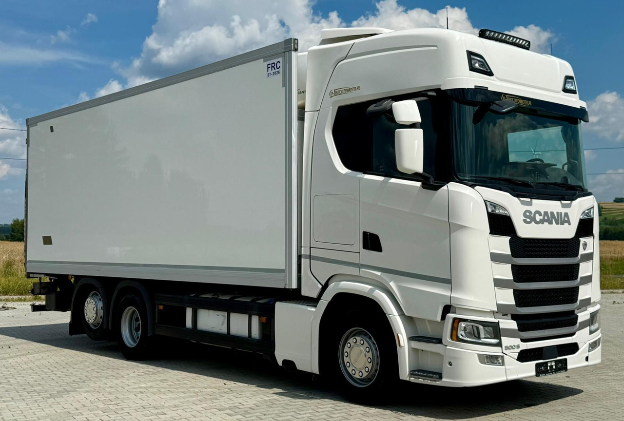 SCANIA S500 / CHŁODNIA / WINDA / 18 PALET / 7.4 M / DRUKARKA / AUTOMAT / NISKI PRZEBIEG / PODNOSZONA OŚ / 2020 ROK - Рефрижератор камион: снимка 1 SCANIA S500 / CHŁODNIA / WINDA / 18 PALET / 7.4 M / DRUKARKA / AUTOMAT / NISKI PRZEBIEG / PODNOSZONA OŚ / 2020 ROK - Рефрижератор камион: снимка 1