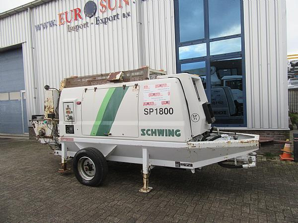 2014 SCHWING SP1800 D 129KW trailer pump - Стационарна бетон помпа: снимка 1 2014 SCHWING SP1800 D 129KW trailer pump - Стационарна бетон помпа: снимка 1