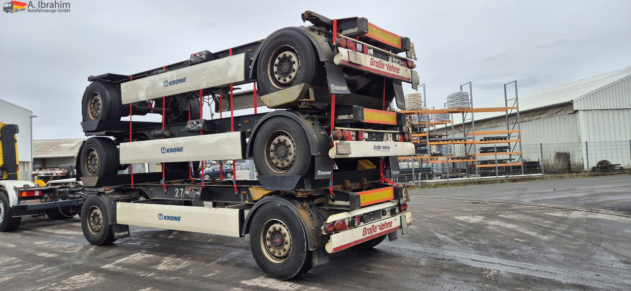 Контейнеровоз/ Сменна каросерия ремарке Krone AZ 3x vorhanden SAF Achsen, fertig gestapelt: снимка 7 Контейнеровоз/ Сменна каросерия ремарке Krone AZ 3x vorhanden SAF Achsen, fertig gestapelt: снимка 7