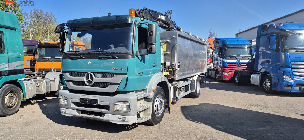 Mercedes-Benz 1824 Kipper Kran, Edelstahlaufbau Tierentsorgung - Самосвал камион, Камион с кран: снимка 1 Mercedes-Benz 1824 Kipper Kran, Edelstahlaufbau Tierentsorgung - Самосвал камион, Камион с кран: снимка 1