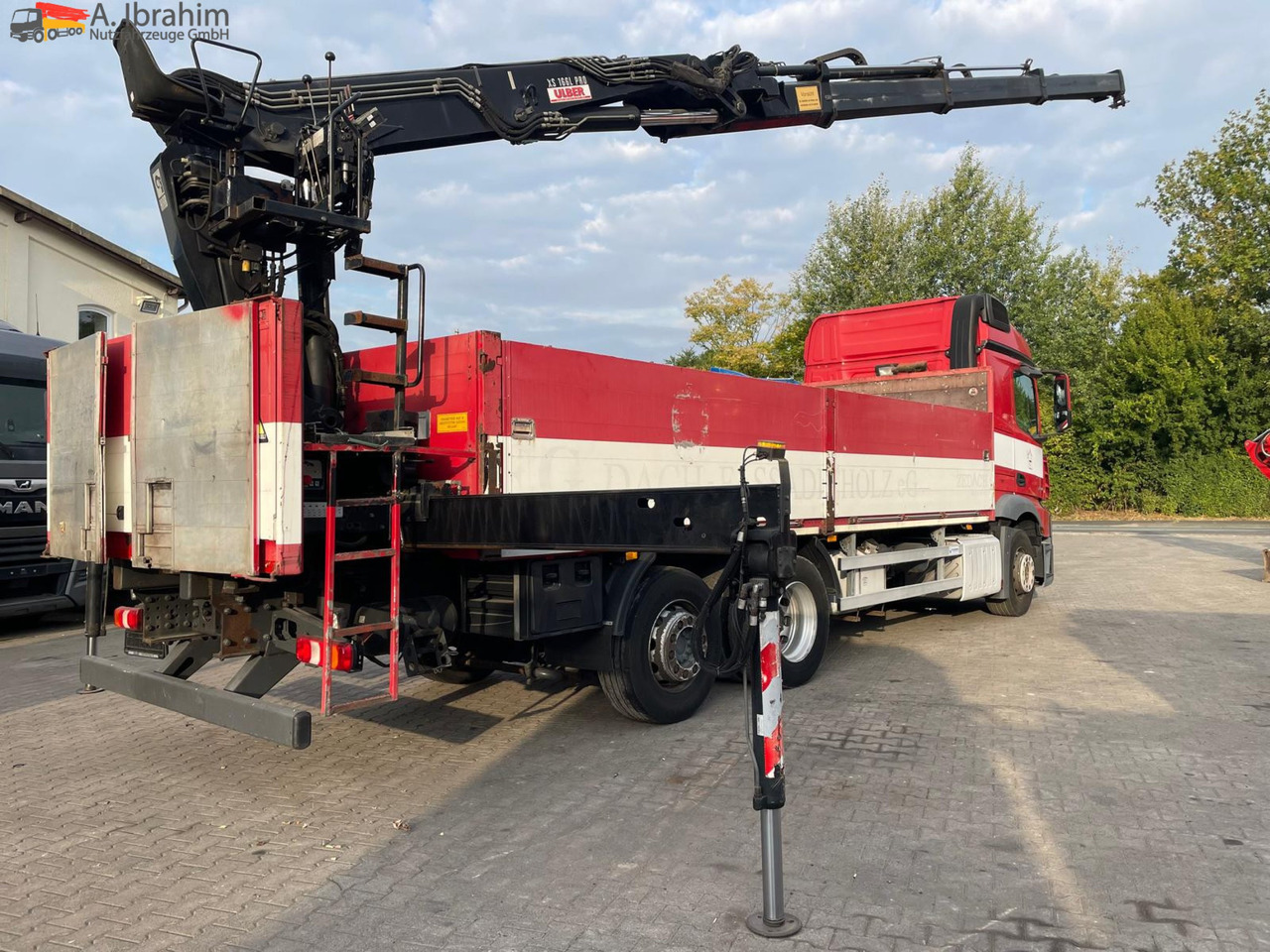 Бордови камион, Камион с кран Mercedes-Benz Actros 2545 6x2 Pritsche Kran HIAB 166: снимка 13