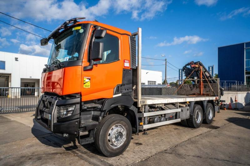 Renault K 380+HIAB 16T/m ( 4 Ext.) - Бордови камион, Камион с кран: снимка 1 Renault K 380+HIAB 16T/m ( 4 Ext.) - Бордови камион, Камион с кран: снимка 1