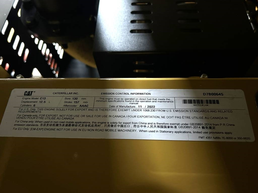 Нови Електрогенератор CAT DE450GC - 450 kVA Stand-by Generator - DPX-18219: снимка 16