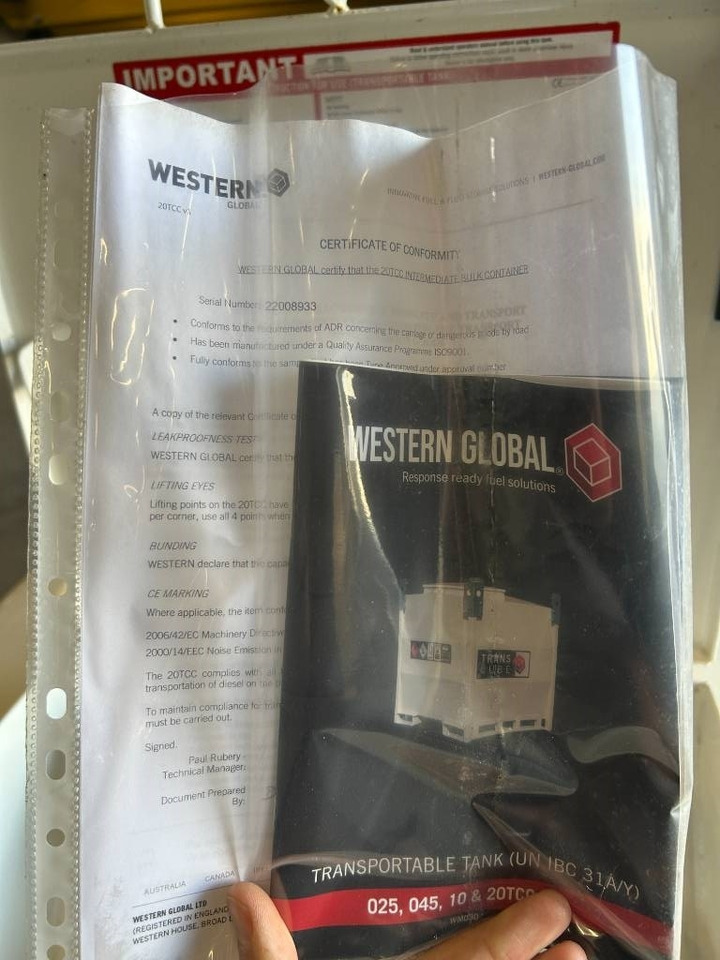 Western Global 20TCC - 2.000 Liter Diesel Tank - DPX-25083 - Резервоар за съхранение: снимка 5 Western Global 20TCC - 2.000 Liter Diesel Tank - DPX-25083 - Резервоар за съхранение: снимка 5