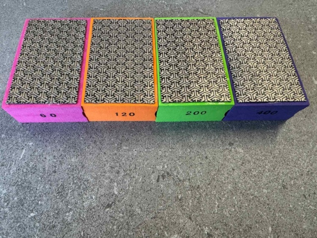 Строително оборудване Diamantslipsten korn 60-400 4 pack diamantpoleringsblock - sten, marmor, betong - Fri frakt: снимка 1