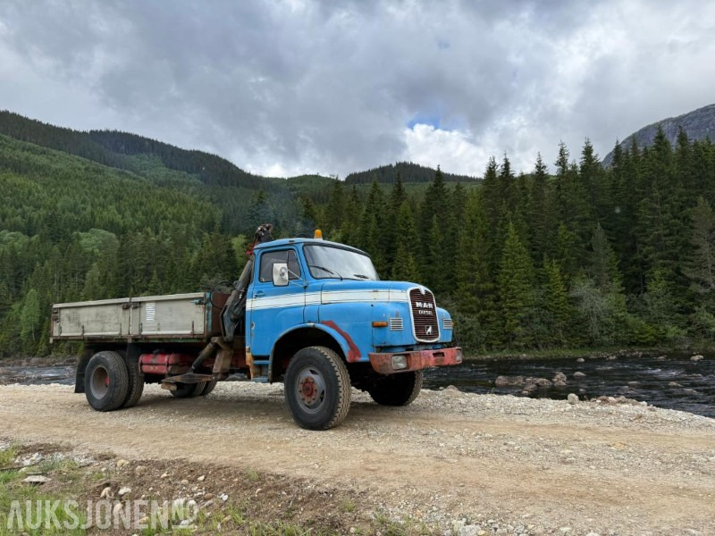 1973 Kranbil - MAN 8.168 HA, 4x4, Plan med tipp - Камион с кран: снимка 3 1973 Kranbil - MAN 8.168 HA, 4x4, Plan med tipp - Камион с кран: снимка 3
