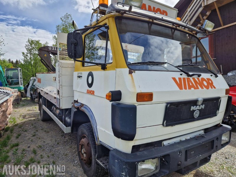 1992 MAN 8.150 F planbil med kran - Камион с кран: снимка 3 1992 MAN 8.150 F planbil med kran - Камион с кран: снимка 3