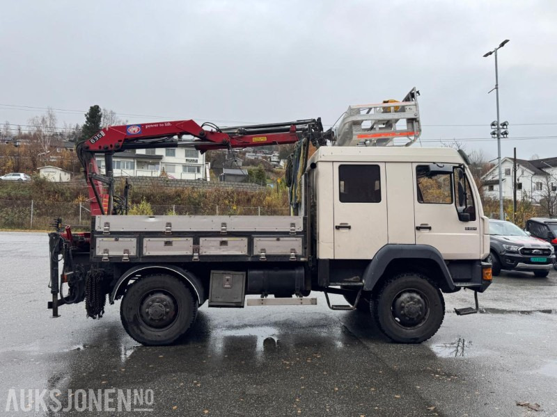 1997 MAN 8.224 LAEC 4x4 linjebil med kran og selvnivellerende mannskapskorg - Камион с кран: снимка 4 1997 MAN 8.224 LAEC 4x4 linjebil med kran og selvnivellerende mannskapskorg - Камион с кран: снимка 4