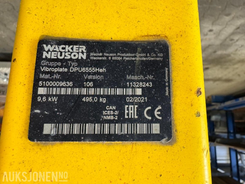 Валяк 2 stk Wacker Neuson DPU Vibroplate 490 kg: снимка 15