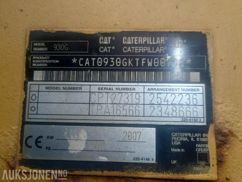 2007 Cat 950 G HJULLASTER - 6237 Timer - Колесен товарач: снимка 5 2007 Cat 950 G HJULLASTER - 6237 Timer - Колесен товарач: снимка 5