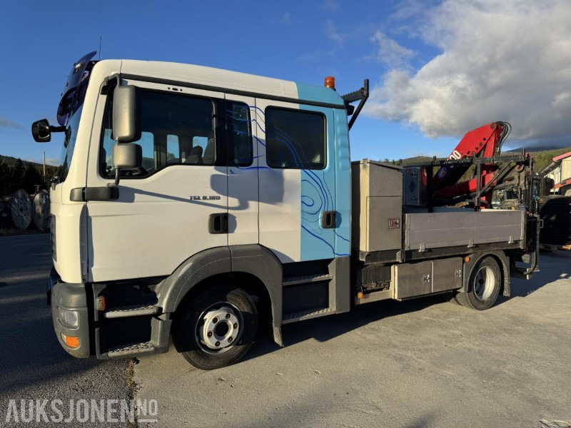 2007 MAN TGL 8.180 4X2 LINJEBIL MED KRAN OG MASSE UTSTYR - Бордови камион: снимка 1 2007 MAN TGL 8.180 4X2 LINJEBIL MED KRAN OG MASSE UTSTYR - Бордови камион: снимка 1