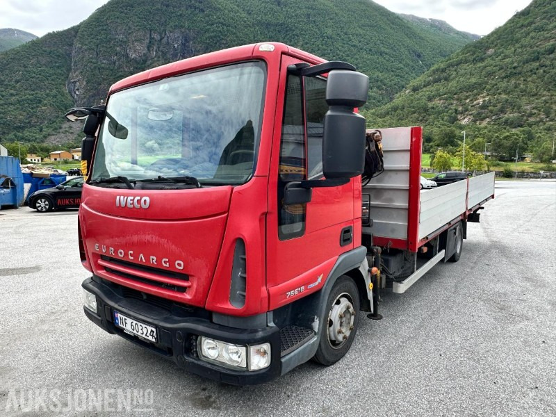 2008 Iveco ML 75E18 Planbil m/HC 50 kran, 273462km - Бордови камион: снимка 1 2008 Iveco ML 75E18 Planbil m/HC 50 kran, 273462km - Бордови камион: снимка 1