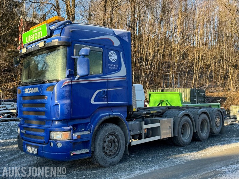 2009 Scania R480 krokbil / 4-akslet / Nylig EU-godkjent - Мултилифт с кука камион: снимка 1 2009 Scania R480 krokbil / 4-akslet / Nylig EU-godkjent - Мултилифт с кука камион: снимка 1