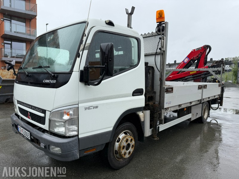 2010 Mitsubishi Fuso Canter 7C18 m/ HMF 635-K2 kran – lav km, fjernstyring - Камион с кран: снимка 1 2010 Mitsubishi Fuso Canter 7C18 m/ HMF 635-K2 kran – lav km, fjernstyring - Камион с кран: снимка 1