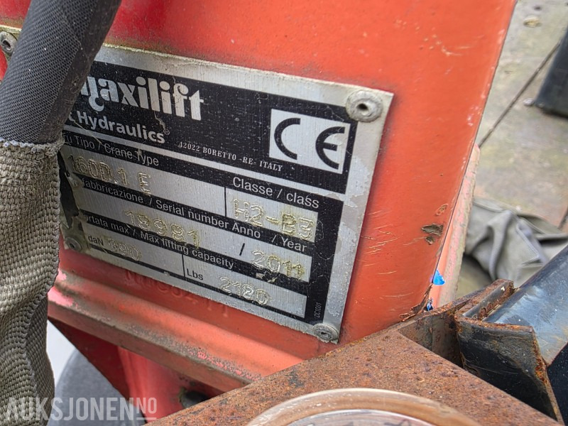 2011 Palfinger Maxilift 160D 990kg kran - Кран: снимка 5 2011 Palfinger Maxilift 160D 990kg kran - Кран: снимка 5