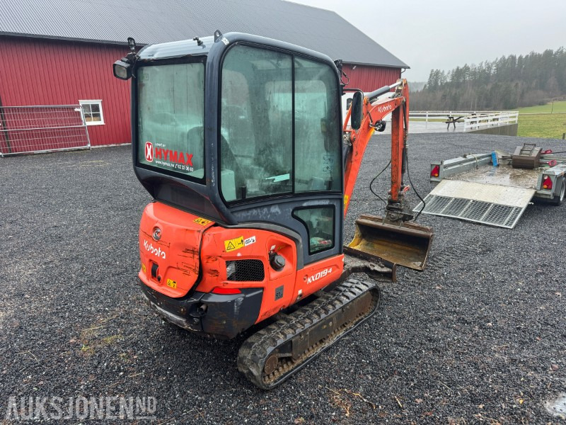 2013 Kubota KX019-4 minigraver m/ Ifor Williams GX maskinhenger - Мини багер: снимка 5 2013 Kubota KX019-4 minigraver m/ Ifor Williams GX maskinhenger - Мини багер: снимка 5