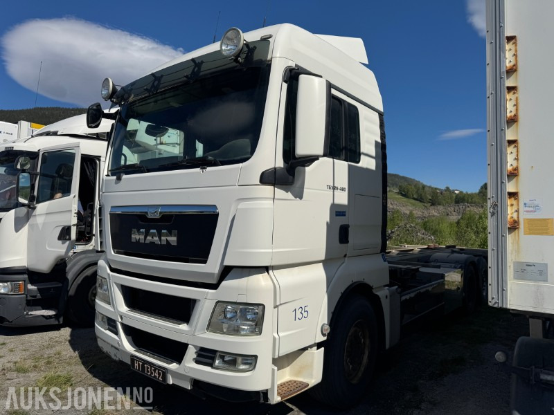 2013 MAN TGX 26.480 chassis med containerfester - Контейнеровоз/ Сменна каросерия камион: снимка 1 2013 MAN TGX 26.480 chassis med containerfester - Контейнеровоз/ Сменна каросерия камион: снимка 1