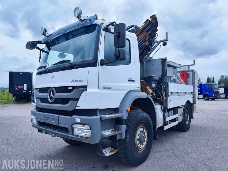 2014 Mercedes-Benz AXOR 1829 PLANBIL MED KRAN 14TM HIAB XS 144 HIPRO - Камион с кран: снимка 1 2014 Mercedes-Benz AXOR 1829 PLANBIL MED KRAN 14TM HIAB XS 144 HIPRO - Камион с кран: снимка 1