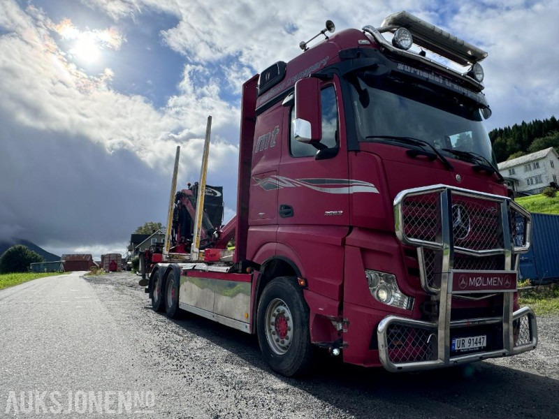 2014 Mercedes-Benz Actros 2663 - 6x4 - Tømmerbil med Palfinger Epsilon Tømmerkran med hytte - Navreduksjon - Камион за дърва, Камион с кран: снимка 3 2014 Mercedes-Benz Actros 2663 - 6x4 - Tømmerbil med Palfinger Epsilon Tømmerkran med hytte - Navreduksjon - Камион за дърва, Камион с кран: снимка 3