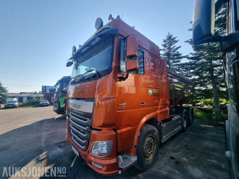 Самосвал камион 2015 DAF XF asfalt bil euro 6: снимка 1