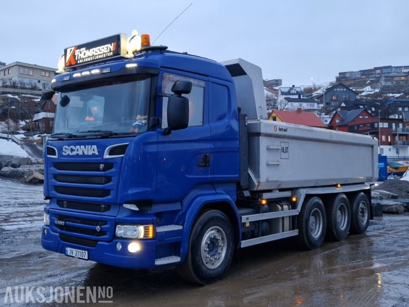 Самосвал камион 2015 Scania R580 Tippbil - Euro6 - 8X4 - 483 000km: снимка 1