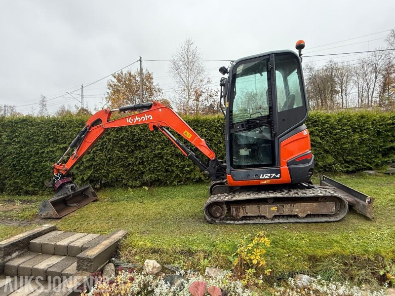 2016 Kubota U27-4 MINIGRAVER ROTOR 2 SKUFFER SERVICEHISTORIKK 2430 TIMER - Мини багер: снимка 2 2016 Kubota U27-4 MINIGRAVER ROTOR 2 SKUFFER SERVICEHISTORIKK 2430 TIMER - Мини багер: снимка 2