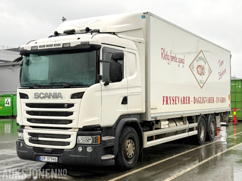 2016 Scania G450 med 2-soners kjøl- og frys, 1 eier, 2 kjølesoner, Gullavtale, Zepro, Onspot kjettinger, ryggekamera - Камион фургон: снимка 1 2016 Scania G450 med 2-soners kjøl- og frys, 1 eier, 2 kjølesoner, Gullavtale, Zepro, Onspot kjettinger, ryggekamera - Камион фургон: снимка 1