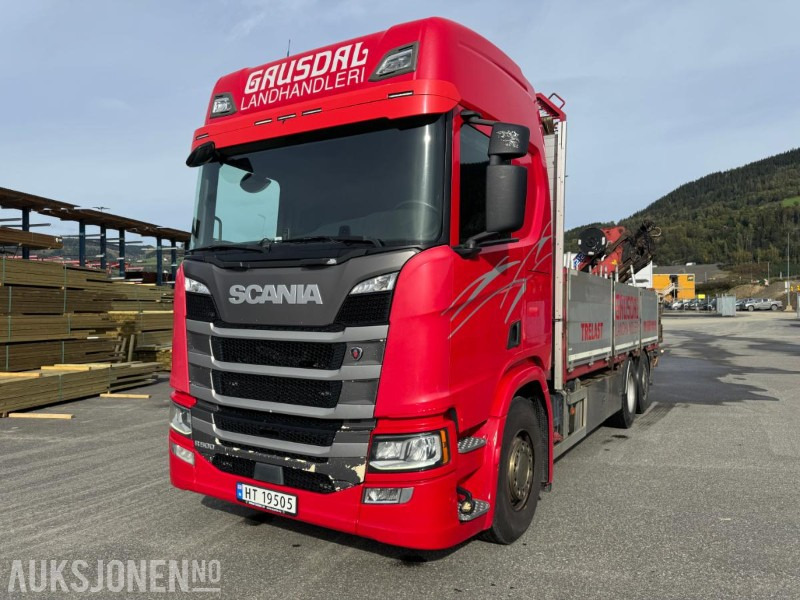 2017 Scania R500 planbil med HMF kran - Камион с кран: снимка 4 2017 Scania R500 planbil med HMF kran - Камион с кран: снимка 4