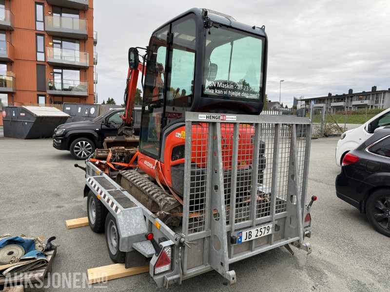 2018 Kubota KX019-4 minigraver m/ Tysse XTREME maskinhenger - Мини багер: снимка 4 2018 Kubota KX019-4 minigraver m/ Tysse XTREME maskinhenger - Мини багер: снимка 4