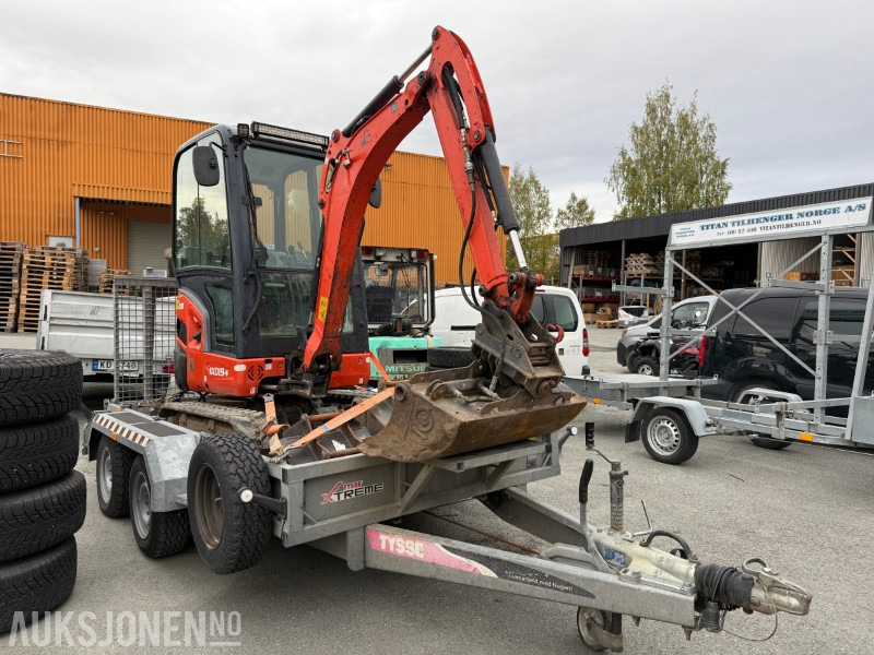 2018 Kubota KX019-4 minigraver m/ Tysse XTREME maskinhenger - Мини багер: снимка 2 2018 Kubota KX019-4 minigraver m/ Tysse XTREME maskinhenger - Мини багер: снимка 2